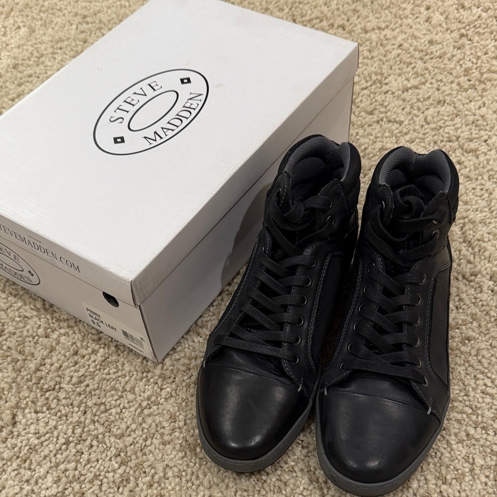 Steve Madden Men's Black High-Top Sneakers